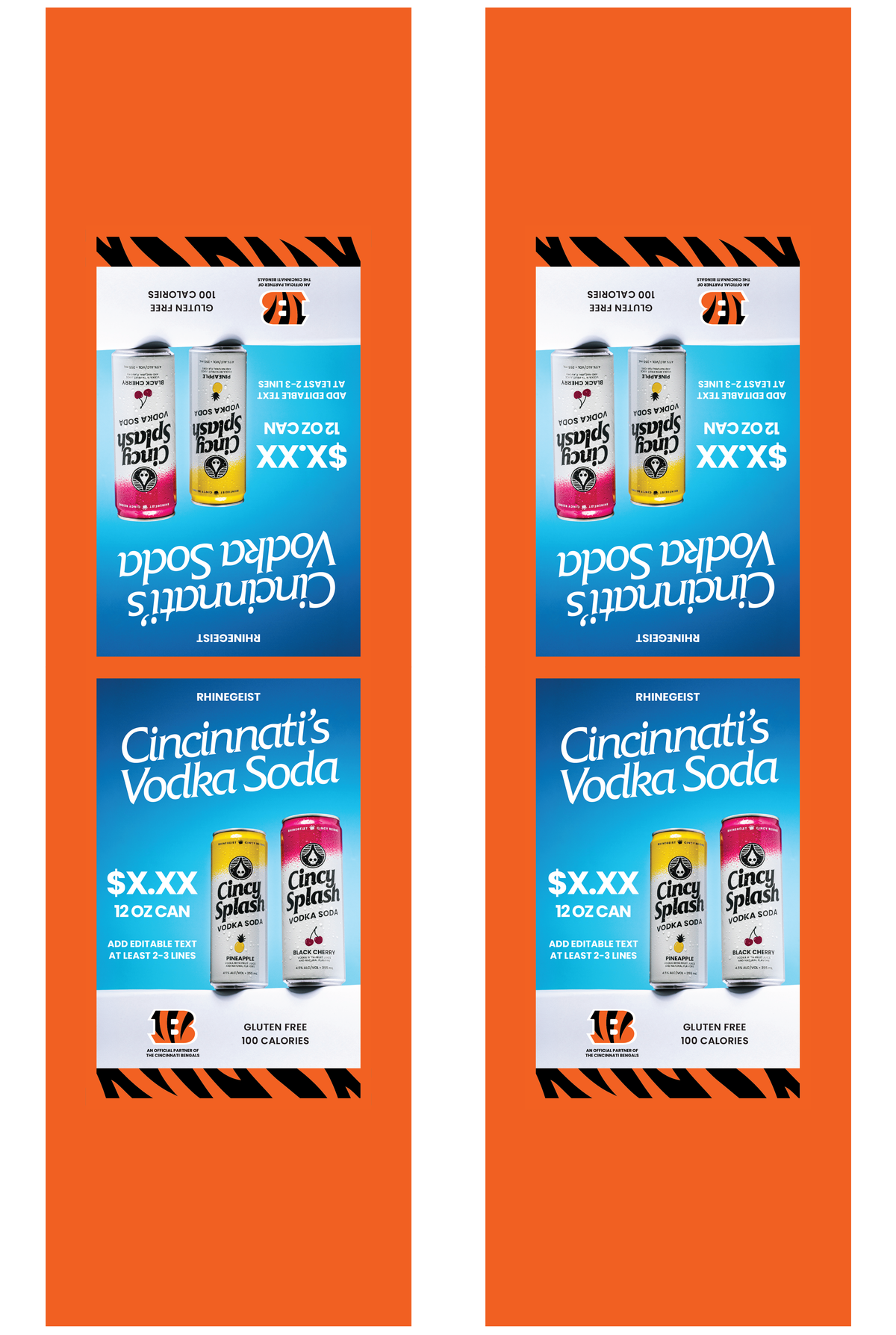 Signage - Table Tents - Cincy Splash x Bengals - Mixed