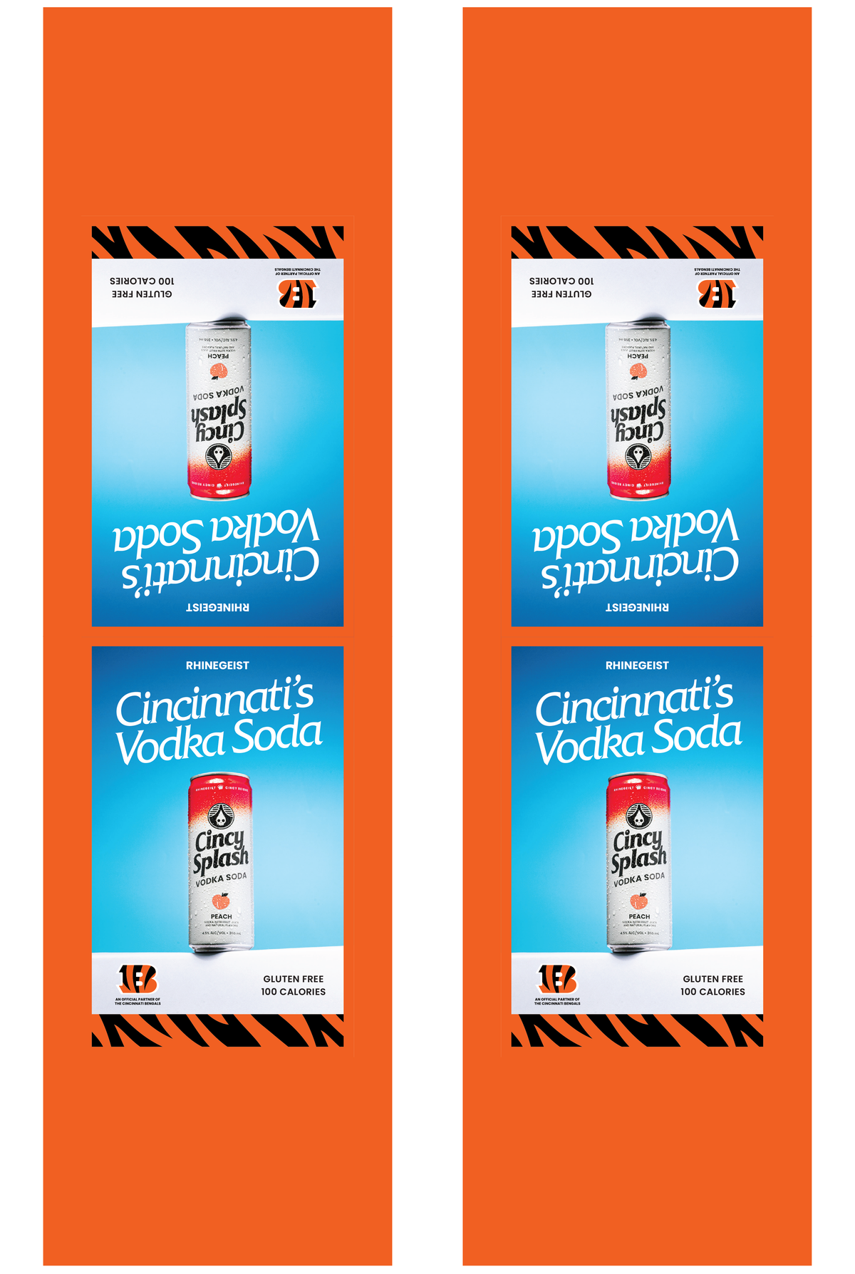 Signage - Table Tents - Cincy Splash x Bengals - Peach