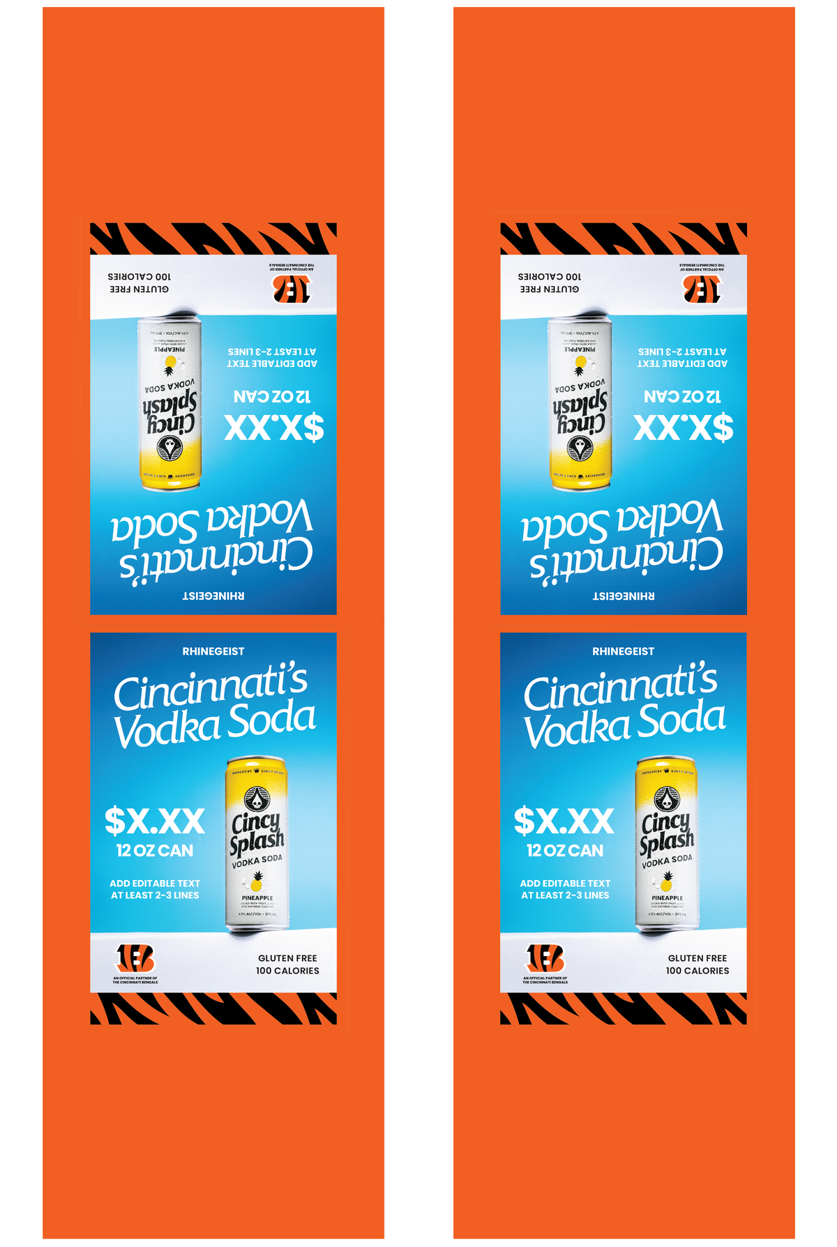 Signage - Table Tents - Cincy Splash x Bengals - Pineapple