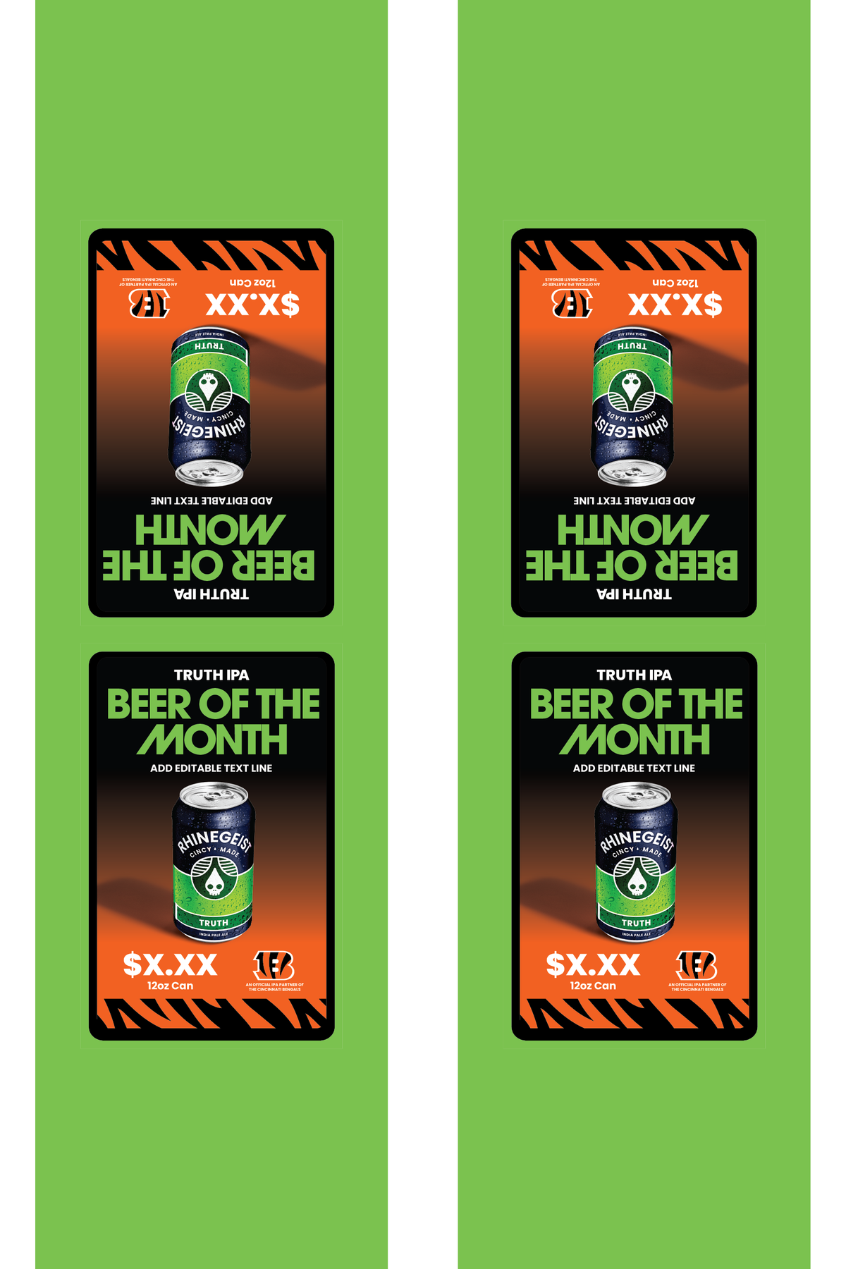 Signage - Table Tents - Truth x Bengals