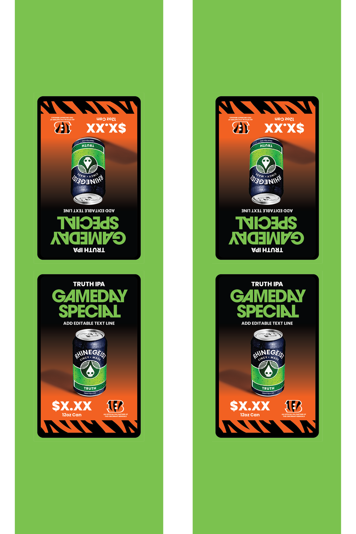 Signage - Table Tents - Truth x Bengals