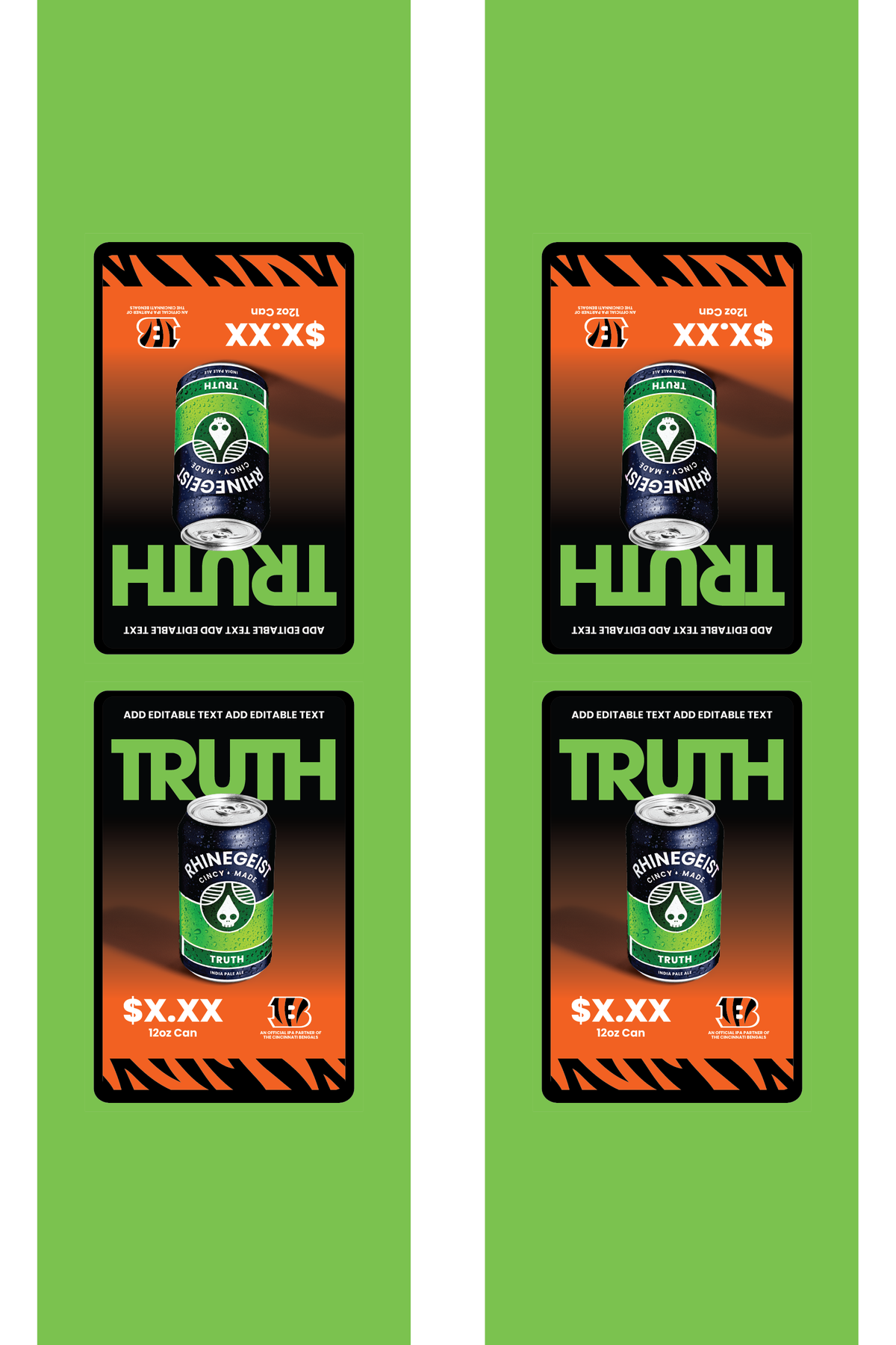 Signage - Table Tents - Truth x Bengals