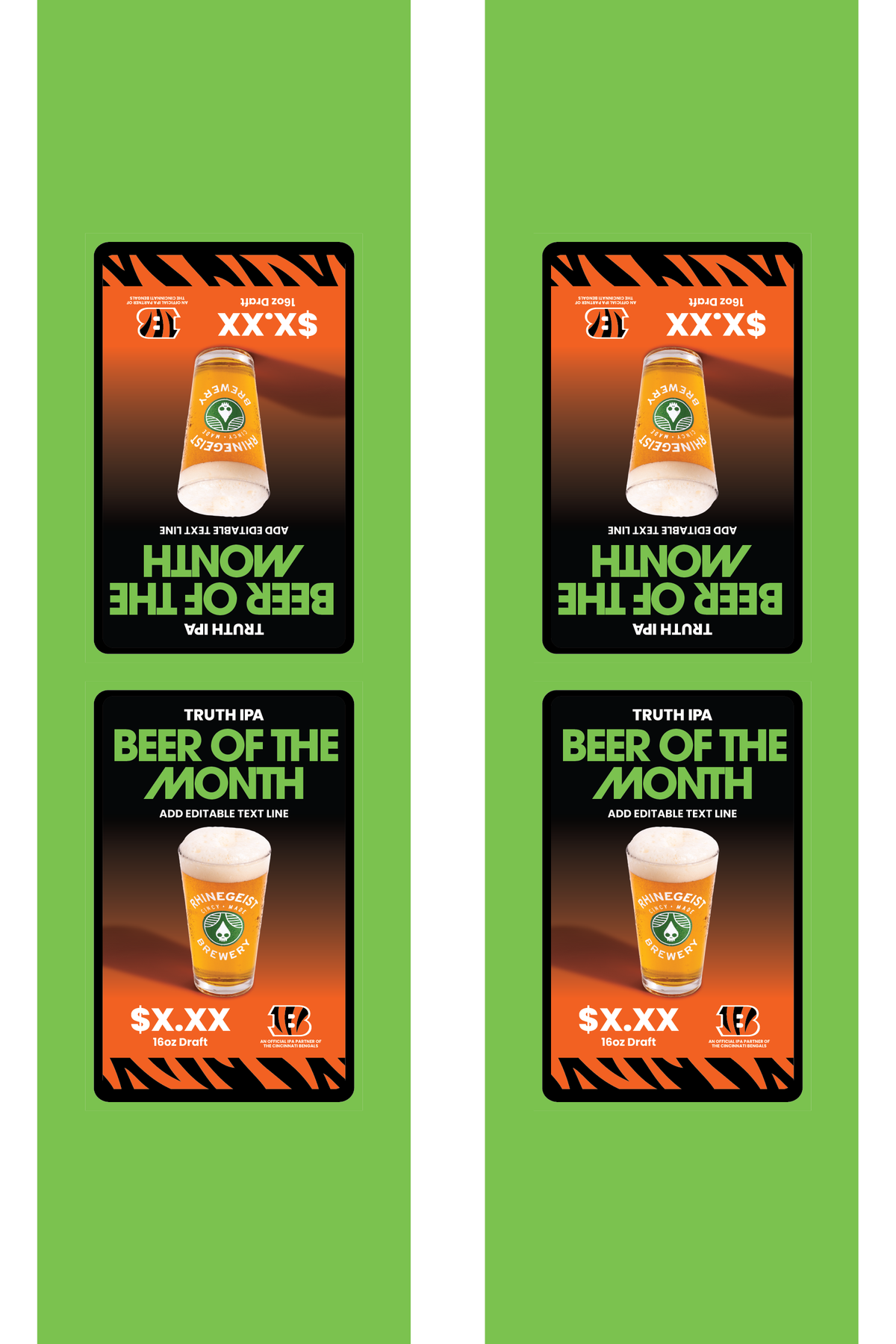 Signage - Table Tents - Truth x Bengals