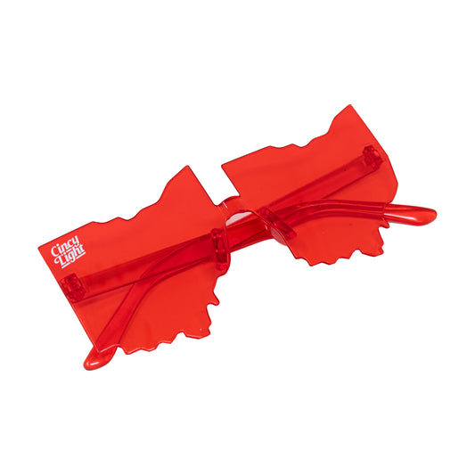 Sunglasses - Cincy Light Ohio - Acrylic Red
